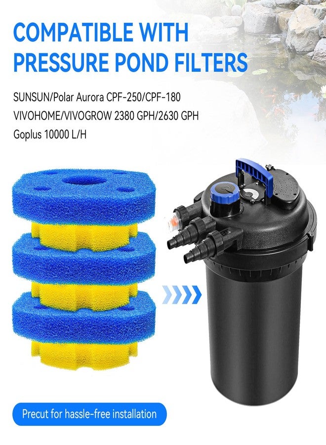 HDWGGD Pond Filter Sponges Replacement for VIVOHOME/VIVOGROW 2380/2630 GPH or SUNSUN CPF-250/180 Pond Filter Replacement Parts for Outdoor Ponds, Koi Ponds - Image 2